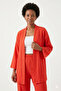 Premium Wrinkled Fabric Casual Cut Kimono Jacket Double Set - 2