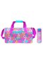 Pink Water Green Letter Printed Girls' Sports Bag and 500 ml Steel Water Bottle Set 27551 - 2