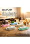 Soft Touch Double Bowl for Pets – Blue Non-Slip Dual Feeding Station with Removable 2 x 460ml Bowls - 2