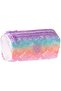 Kids Girls' Three-Compartment Color Gradient Lilac School Pencil Bag - L5350