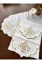 Arabic Written Ramadan Kareem Runner Silver Off-White Stain-Resistant Gardenia 1 Piece - 4
