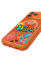 iPhone 17 Pro Compatible Case with M-Safe Feature, 3D Printed Design Graffiti Series Cover Orange - 3