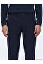 Navy Blue Regular Fit Men's Trousers - 3