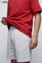 Plus Size Unisex Oversize T-Shirt Gray Shorts Set - 4