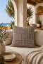 43X43 Coastweave Throw Pillow Cover Brown Beige Woven Look
