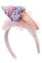Girl's Evening Dress Ice Cream Concept Satin Dress and Headband Set - Birthday, Party, Wedding, Graduation (3, 4, 5, 6, 7 Years) 36042Pr - 6