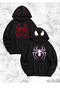 Lover Couple Combination Spider Printed Hooded Sweatshirt Hoodie