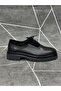 Black Genuine Leather Lace-Up Eva Sole Shoes - 3
