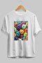 For Dog Lovers 7 Front Dog Prints White Oversize T-Shirt 100% Cotton Unisex Dog Lover Premium Design