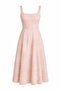 Square Neck Powder Jacquard Dress