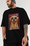 For Dog Lovers 51 Front Dog Printed Black Oversize T-Shirt 100% Cotton Unisex Dog Lover Premium Design - 3