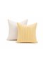 Yellow Striped Bodrum Linen & Ecru Muslin 2-Piece Throw Pillow Cover Set - 3