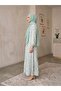 Modal Cotton Crispy Floral Patterned Hijab Dress - Loose Fit Summer Casual Dress - 3