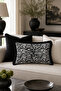 Zebra Patterned Tasseled Babyface Woven Decorative Throw Pillow Cover - 4