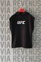 Ufc Front and Back Printed Zero Sleeve Hooded Sports Tshirt and Custom Jersey Fabric Sports Shorts - 2