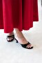 Denis Women's Heeled Patent Leather Sandals Black