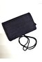 Navy Blue Denim Roll-Up Brush Pen Holder - 4