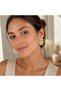 Beige Monstera Leaf Earrings with Gold Detail Acetate Lightweight Women's Earrings - 4