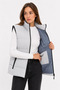 Women's Inflatable Vest with Zipper, Outer Pocket, Inner Pocket, Fiber Filled Lined Vest - Gray - 2