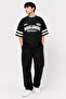 Men's Black 100% Cotton Overise Wide Fit T-Shirt - 4