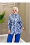 Rosalia Floral Patterned Shirt Blue