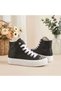 Glittery Black Sports Shoes Shiny Engagement Henna Black Graduation Sneaker High Sole 3 cm - 3