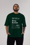 Body Builder 2 Oversize Front Printed Green T-Shirt 100% Cotton Streetwear Premium Comfortable Fit - 5