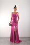 Rope Straps, Crossed Back, Slit Sequin Evening Dress, Stylish, Event Dress - 4