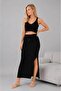 Women's Openwork Bustier Skirt Knitwear Beach Set 8273Sw - 4