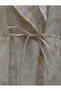 Lined Chiffon Dress with Tie Detail - Light Mink - 4