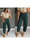 Women's High Waist Wide Leg Crepe Fabric Stylish Trousers - 3