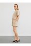 Women's Crew Neck T-Shirt with Pockets and Elastic Waist Shorts Modal Fabric 2-Piece Set 955 - 3