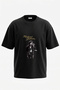 Michael Jackson_9 Design Back Printed Cotton Black Oversize T-Shirt
