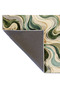 Sdt Special Cut Abstract Wavy Fluid Patterned Green Woven Base Decorative Carpet Sdt3002 - 5