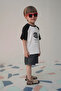 Colorful Sleeve T-Shirt Black - 2