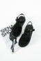 Avenor Women's Buckle Detailed Genuine Leather Sandals Black Suede - 4