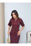 Women's Silvery Knitwear Skirt Set with Inner Lining and Button Detailing, Stylish Evening Dress Set - 2