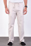 Men's Baggy Fit Linen Fabric Elastic Waist Comfortable Cut Pants