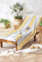 Duck Figured Striped Children's Beach Towel - Yellow Blue Modern Girls' Quick-Drying Microfiber Towel - 7
