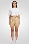 Disney x Women Textured Basic Shorts, Beige - 2