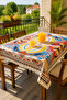 Modern Colorful Striped Tablecloth Stain-Resistant Stylish Design for Garden Balcony - 5