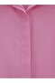 Waist-Tied Crinkle Shirt Tunic - Pink - 3