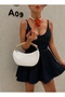 Women's stylish white braided hand and shoulder bag - 3