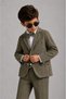 Boys' 100% Cotton Gentlemen Jacket and Bow Tie 4-Piece Special Occasion Suit Set - 2