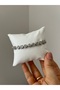 Zircon Stone Silver Color Rowed Clover Waterway Women's Bracelet - 2