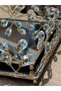 Set of 2 Mirrored Decorative Trays Gold Metal Presentation and Serving Tray with Crystal Stone Detail - 7