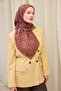 Monare Scarf Bud Pomegranate Flower 90X90 - 2