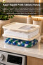 4-Piece Detergent Storage Box - Sliding Lid Bathroom Organizer Powder Tablet Detergent Container 5Lt Beige - 2