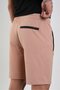 Light Beige Men's Regular Fit Zipper Pocket Cotton Shorts - 7