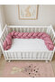 240 cm Knitted Crib Protector 3-Sided Knitted Protection Mat - Crib Protection Cushion - 3